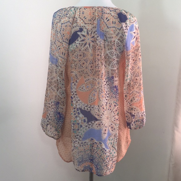 Anthropologie Roselle Printed Peasant Tunic - Picture 5 of 8